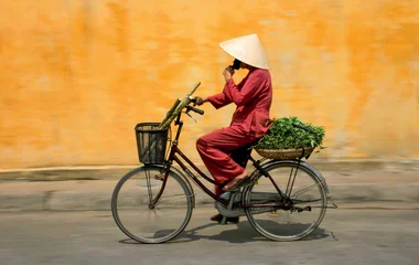 Paysans dans les rizières lors d'un voyage au Cambodge