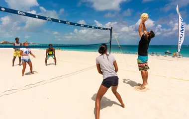 beach volleyball turkoise