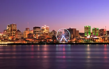 As luzes Vvibrantes da cidade de Montreal