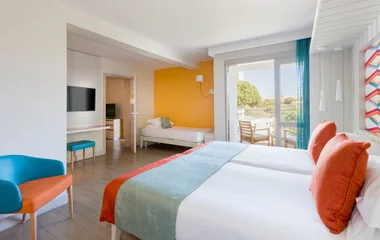 Vista do quarto do resort