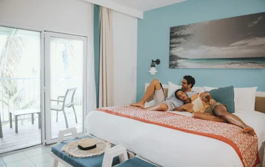 couple in their resort room