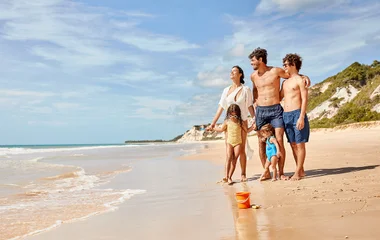 Familia na praia