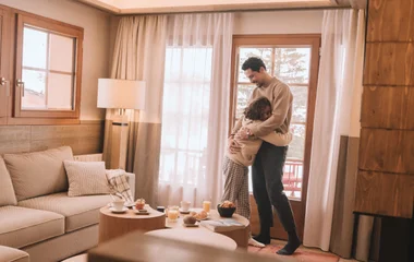 Padre e hijo en la habitación de Exclusive Collection.