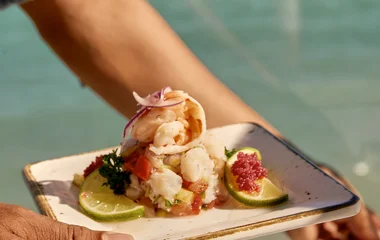 Plato del restaurante del resort.