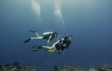 couple diving