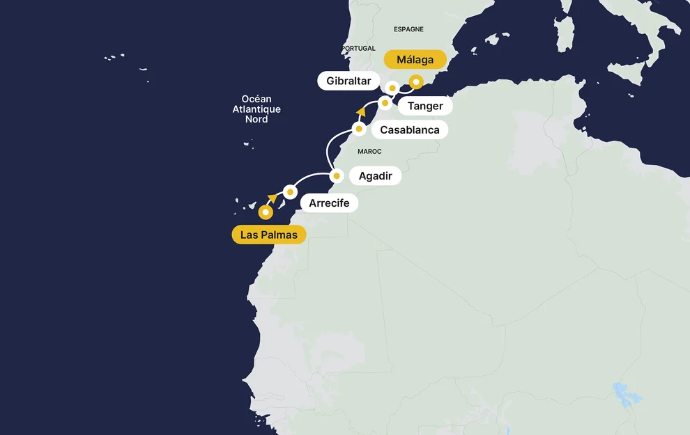 Canary Islands and Moroccan coast