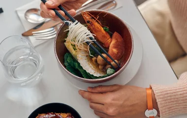 Comida japonesa, incluido ramen.