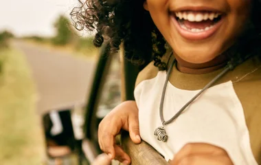 Enfant en safari en Afrique du Sud