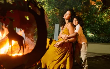 Mère et son enfant en Afrique du Sud