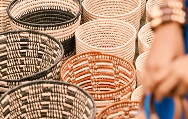 Marché artisanal en Afrique du Sud