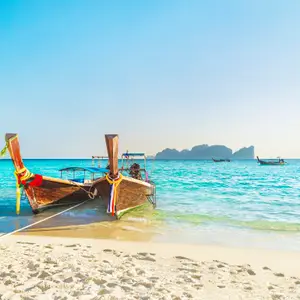 Boats on a beach in Phuket, Thailand
