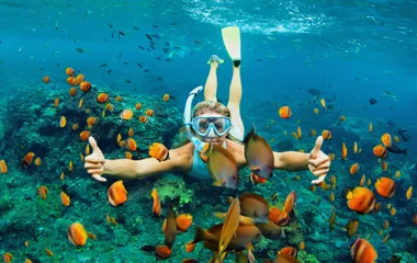 snorkeling dans les caraïbes