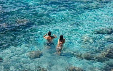 couple qui se baigne