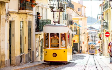 Tramway à Lisbonne au Portugal