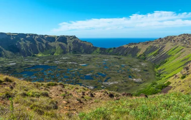 cratère Rano Raraku ile de pâques chili