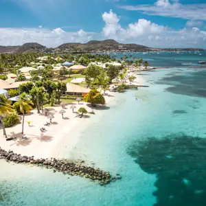 vista da praia do caribe