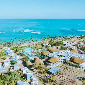 resort no caribe visto de cima