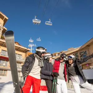 Grupo de amigos em Val Thorens.