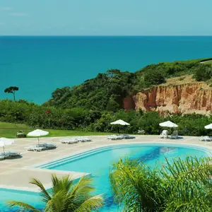Vista da piscina do resort Trancoso