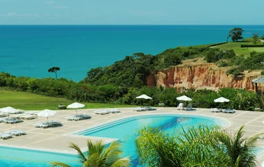 vista da piscina do resort