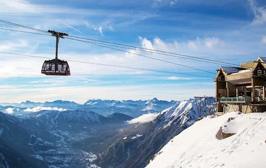 imagem área de estação de esqui em Chamonix
