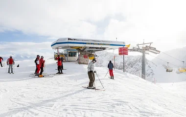 Estação de St. Moritz na Suíça.