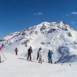 Estação de esqui em Les Arcs.