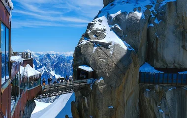 Pessoas na Aiguille du Midi.