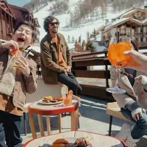 Família no apres-ski.