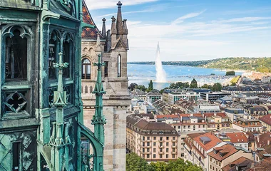 Área com prédios em Genebra.