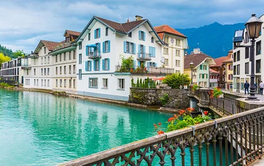 Lago em Interlaken na Suíça.