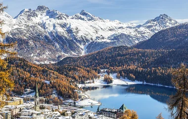 St. Moritz vista do alto.