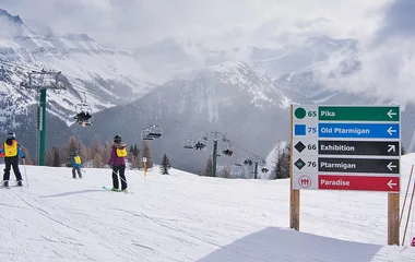 sinalização de esqui