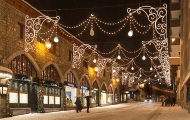 vista noturna de St. Moritz