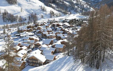Região do Piemonte coberta de neve.