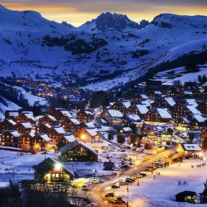 Estação de esqui nos Alpes Franceses.