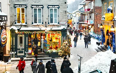 Quebec com decoração de natal.
