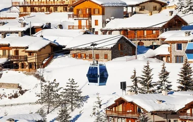 Região de Pragelato durante o dia.