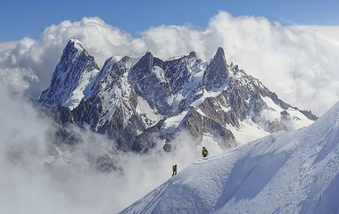 Vista de Mont Blanc pico