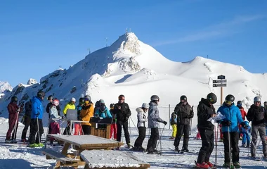 Estação de esqui em Les Arcs.