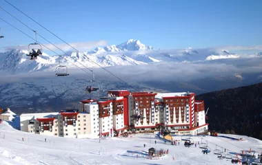 estação de esqui em La Plagne 2100