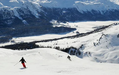 Estação de esqui em St. Moritz.