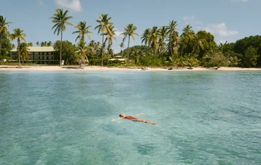 martinique beach sea woman