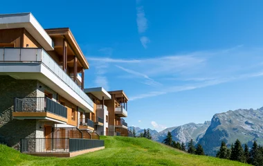 chalets in the summer