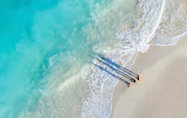 People on the beach in Turks and Caicos