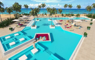 Nouvelle piscine à débordement Club Med Turquoise