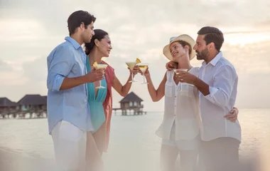 6 PM - We start with a drink at sunset