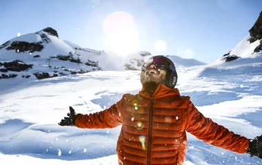 a man enjoying his ski holidays