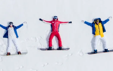 People lying in the snow