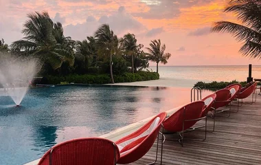 sunset in the Maldives